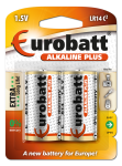 Batteries LR14 Alkaline Plus EUROBATT  LR14-BP2
