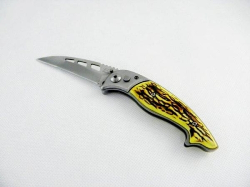 Side pocket knife spring knife 21 cm bone (MB-9234)