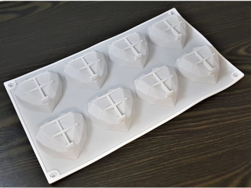 Chocolate Mould - Silicone; Hearts; 29*17*2cm, 100 gms (EBB214)