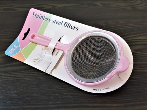 Metal strainer with plastic handle  (SMJ12809)