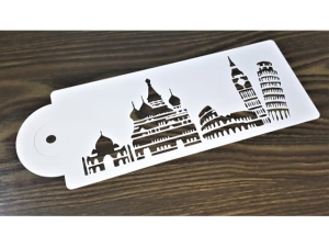 Cake Decoration Fondant Stencils - City; PET; 5 pcs /set; 26*12.9cm (MB-14180_EBB)