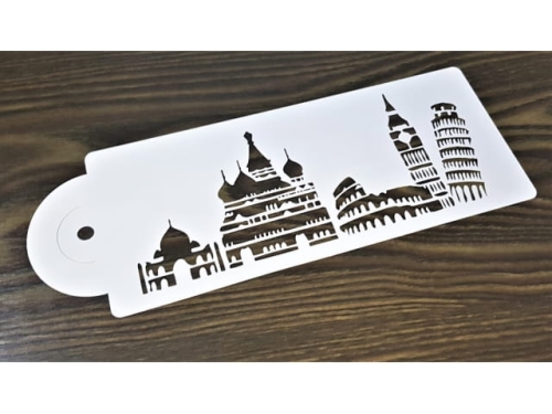 Cake Decoration Fondant Stencils - City; PET; 5 pcs /set; 26*12.9cm (MB-14180_EBB)