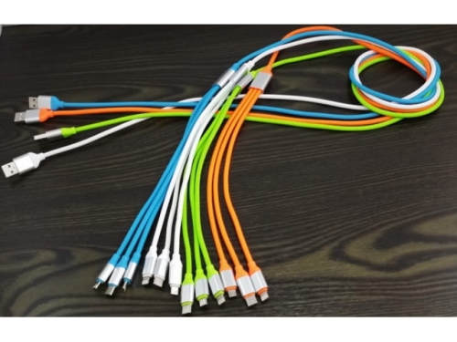 Charger Cable - 3 in 1 - iPhone, Micro-USB, USB-C ,120 cm  (EAM223)