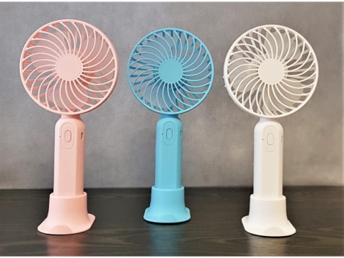 Mini Hand Fan with USB - 1200 mah battery; mix colours  (EGD00660J)