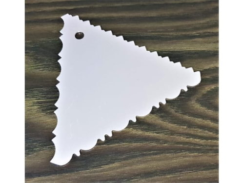 Tortenschaber Dreieck ; Aluminium Blau : 11* 9.3cm (EBB177P)