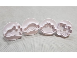 Cookies/Fondant plunger cutter set- Vehicles Design   (EBB00237_4VehicleJ)