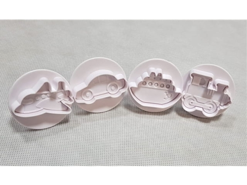Cookies/Fondant plunger cutter set- Vehicles Design   (EBB00237_4VehicleJ)