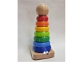 Wooden pyramid tower 19 cm   MB-14301