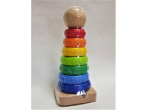 Wooden pyramid tower 19 cm   MB-14301