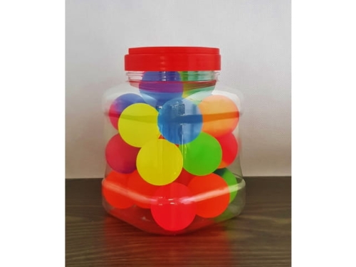 Rubber Balls - 24Pcs/Set; 43Mm; Mix colors  (ECG853)