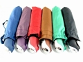 Double automatic Umbrella with case - 2 colored Handle; 55cm; Plain Colors
