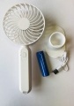 Mini Hand Fan with USB - 1200 mah battery; mix colours  (EGD00660J)