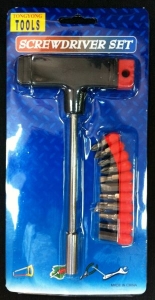 Screwdriver T + 12 interchangeable tips  MB-9107