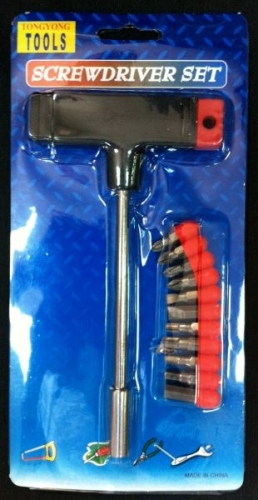 Screwdriver T + 12 interchangeable tips  MB-9107