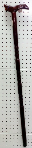 Wooden walking stick with a pattern 88 cm