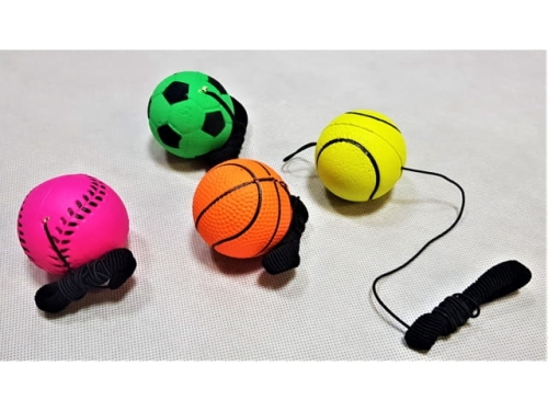 Bouncing Ball with Rope diameter 6.3cm   (ECG68)