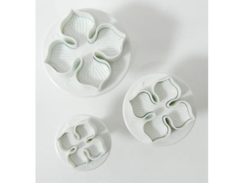 Ausstechformen für Plätzchen/Fondant - FourSpade Flower Design; 3 Stück/Set (EBB347P)
