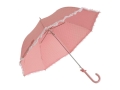Women's Long Umbrella - 59Cms; 8 Panels; J Handle - Polka dots & frill White & 4 colors  3180
