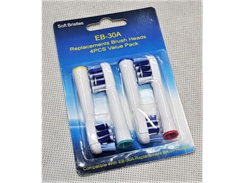 Toothbrush Heads  EB-30A, 4pcs/Card  (EHO1926J)