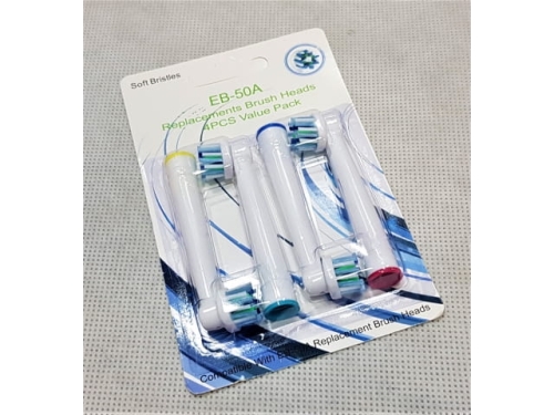 Toothbrush Heads  EB-50A, 4pcs/Card  (EHO1927J)