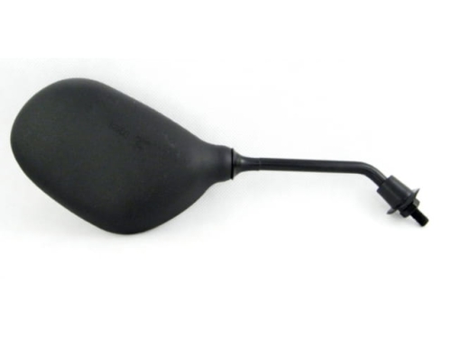 Scooter Mirror- Plain Black ; Oval (EBM1804P)