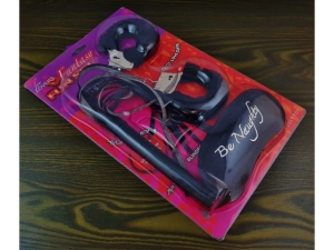 Hand cuffs, Eye Masks & Whip Set   (EAD201)