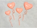 Cake Topper - Heart (4Pc/Set)  (EBB41J)
