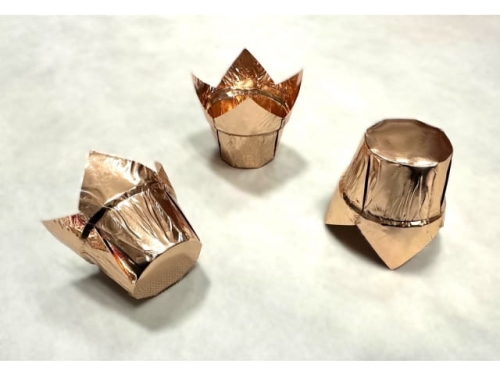 Muffin Paper Tulip Cups - gold  (EBB1332)
