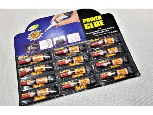 Glue - Super Glue 12Pcs/Card; Square blister packing (ESG347)