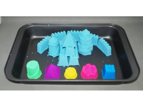 Kinetic sand with molds, mix of colors, 750g(MJ6411)