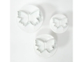 Cookies/Fondant Plunger Cutter Punch Set - Butterfly Shape - 3Pc/Set (EBB294P)