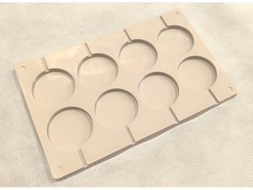 Round Izomalt / Lolipop moulds - Silicone; 8 in 1  (EBB1139)