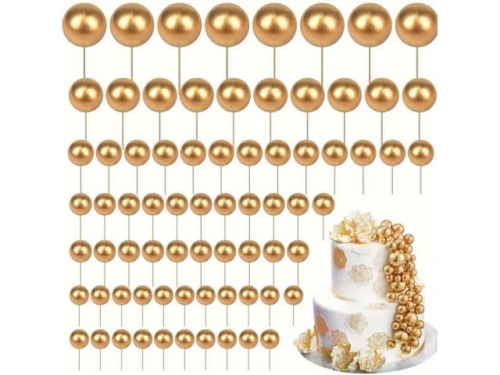 Cake Topper - 108pcs; Gold  (EBB36)