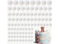 Cake topper - White balls; 108 Pcs/set (EBB70)