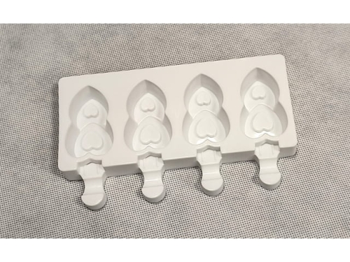 Icecream Mould - Silicone; Hearts; 11.5*20*2,3cm  (EBB1080)