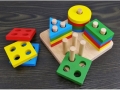 Wooden blocks, geometric shapes  (MB-11112, ECG01111P)