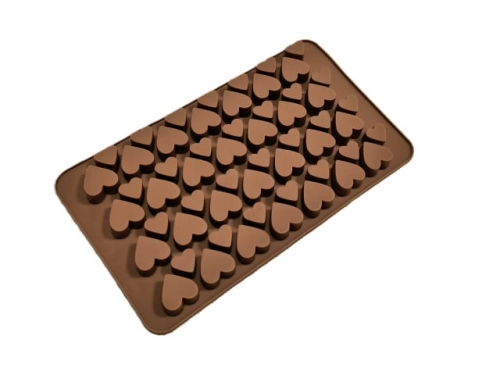 Chocolate Mould - Silicone Mixed Hearts; 10.5*21*1cm   (EBB252)