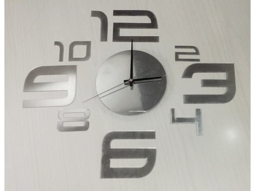 Clock glued to the wall