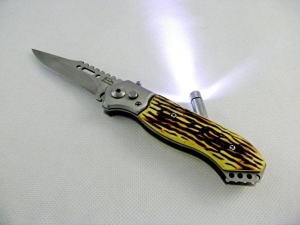 Side pocket knife spring knife 21 cm bone torch  MB-9243