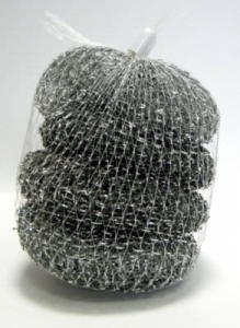 Dishwashing Scourer - Stainless steel 4pc/set  (EKW309S / MJ-0256)