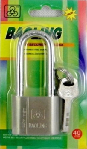 Chrome Padlock with long shackle - 40 mm(EHO1501)