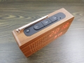 Rechteckige Uhr aus Holz mit Radio MB-12435
