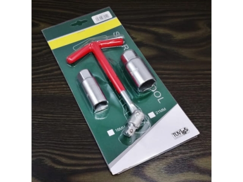 Key for candles 16mm and 21mm, rubber handle MJ-KQ0273