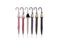 Women's Long Umbrella - 59Cms; 8 Panels; J Handle - Polka dots & frill White & 4 colors  3180