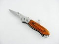 Side pocket knife spring knife 21cm wood torch